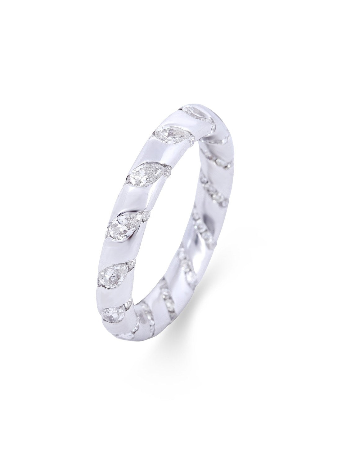 18K White Gold Diamond Eternity Band