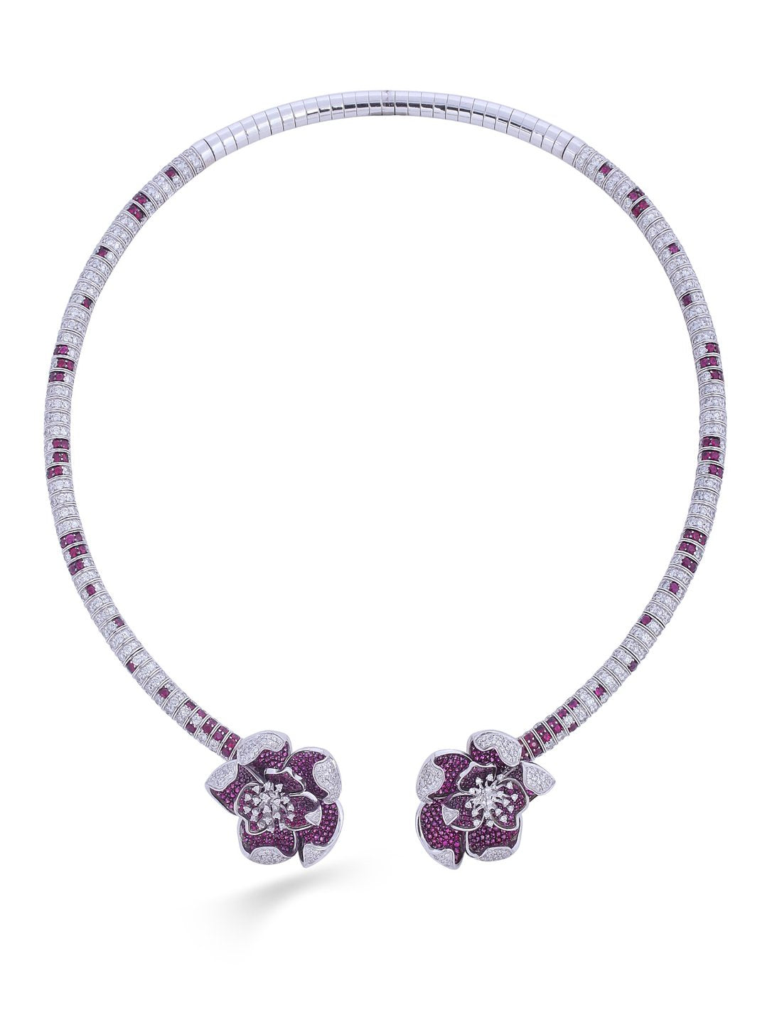 Eternal Rose Diamond Necklace in 18K Gold
