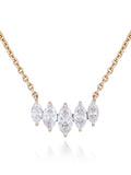 Tiara Marquise Diamond Pendant Necklace in 18K Gold