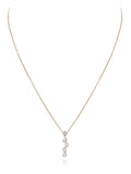 Tiara Oval Bezel Diamond Pendant Necklace in 18K Gold