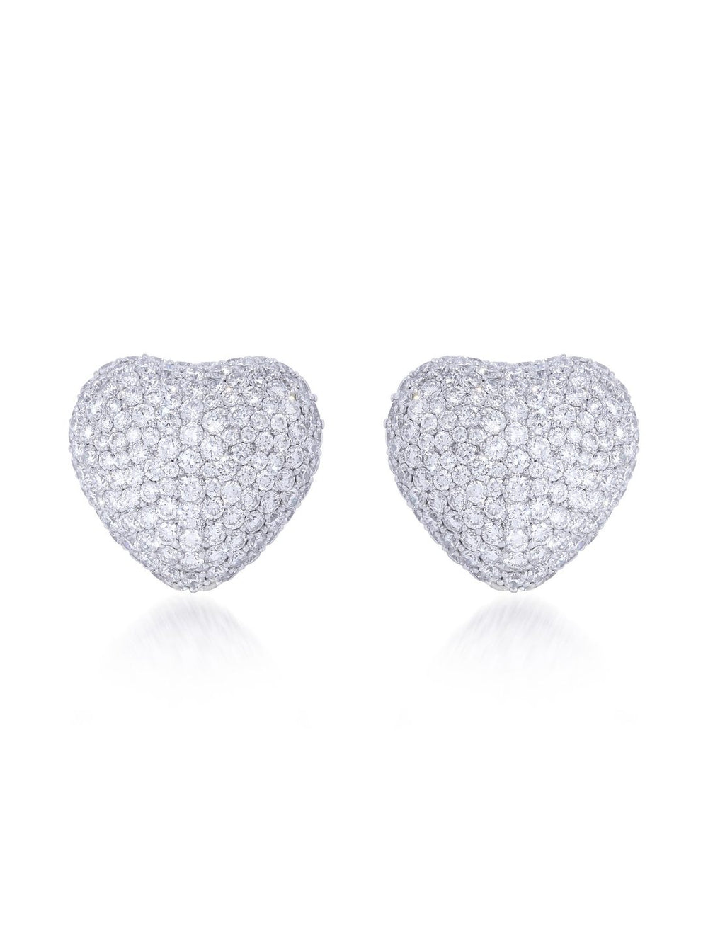 Noir Pavé Diamond Cushion Stud Earrings