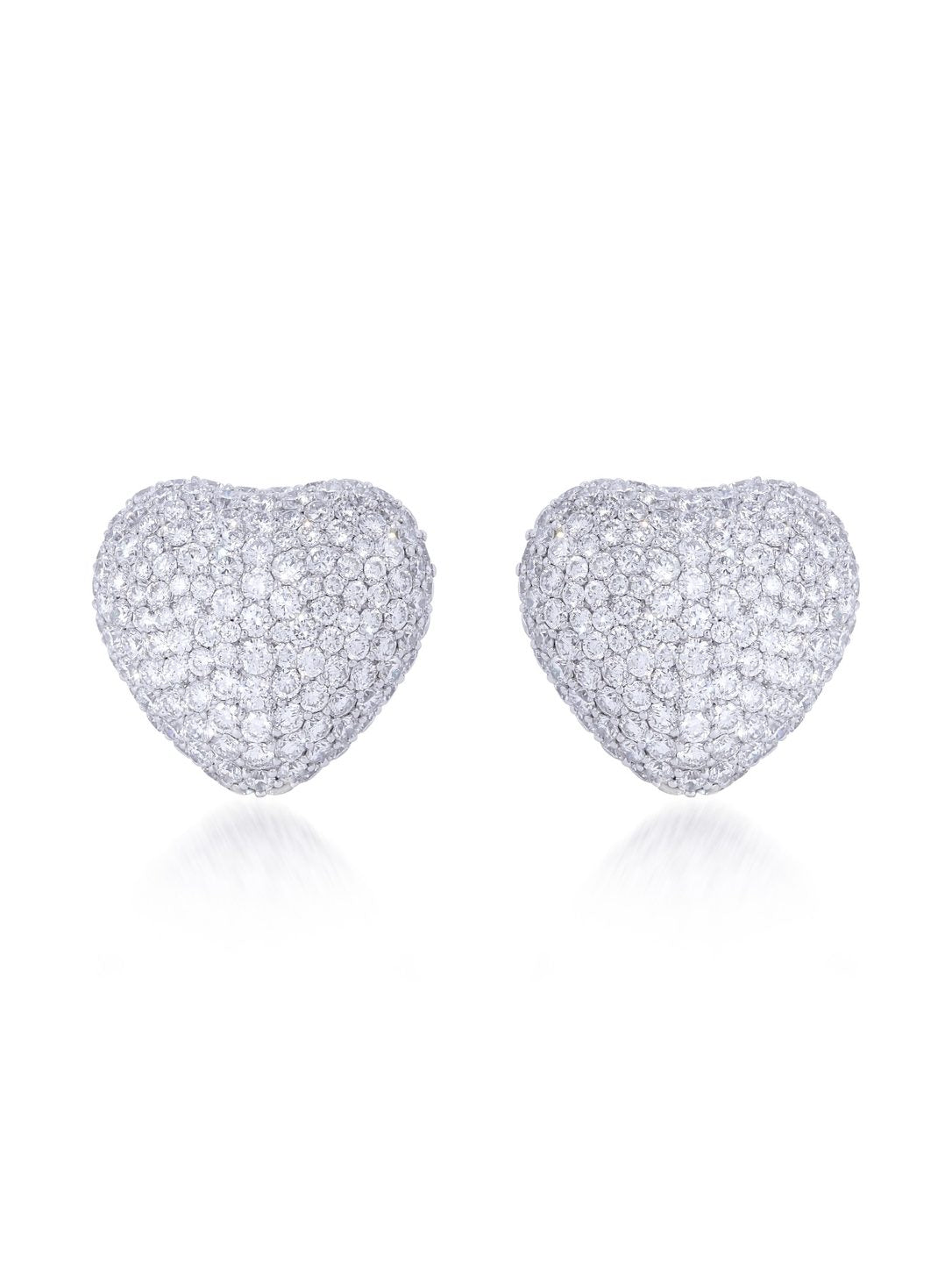 Noir Pavé Diamond Cushion Stud Earrings