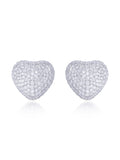 Noir Pavé Diamond Cushion Stud Earrings