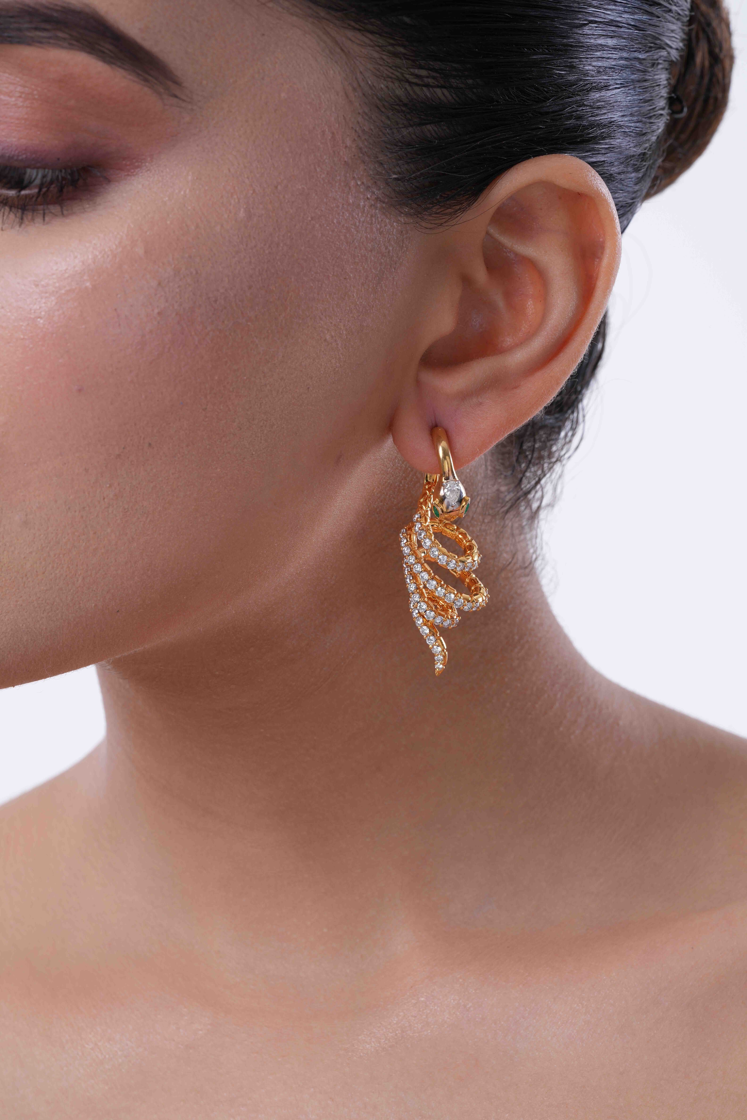 FERAL SNAKE SPIRAL EARRING