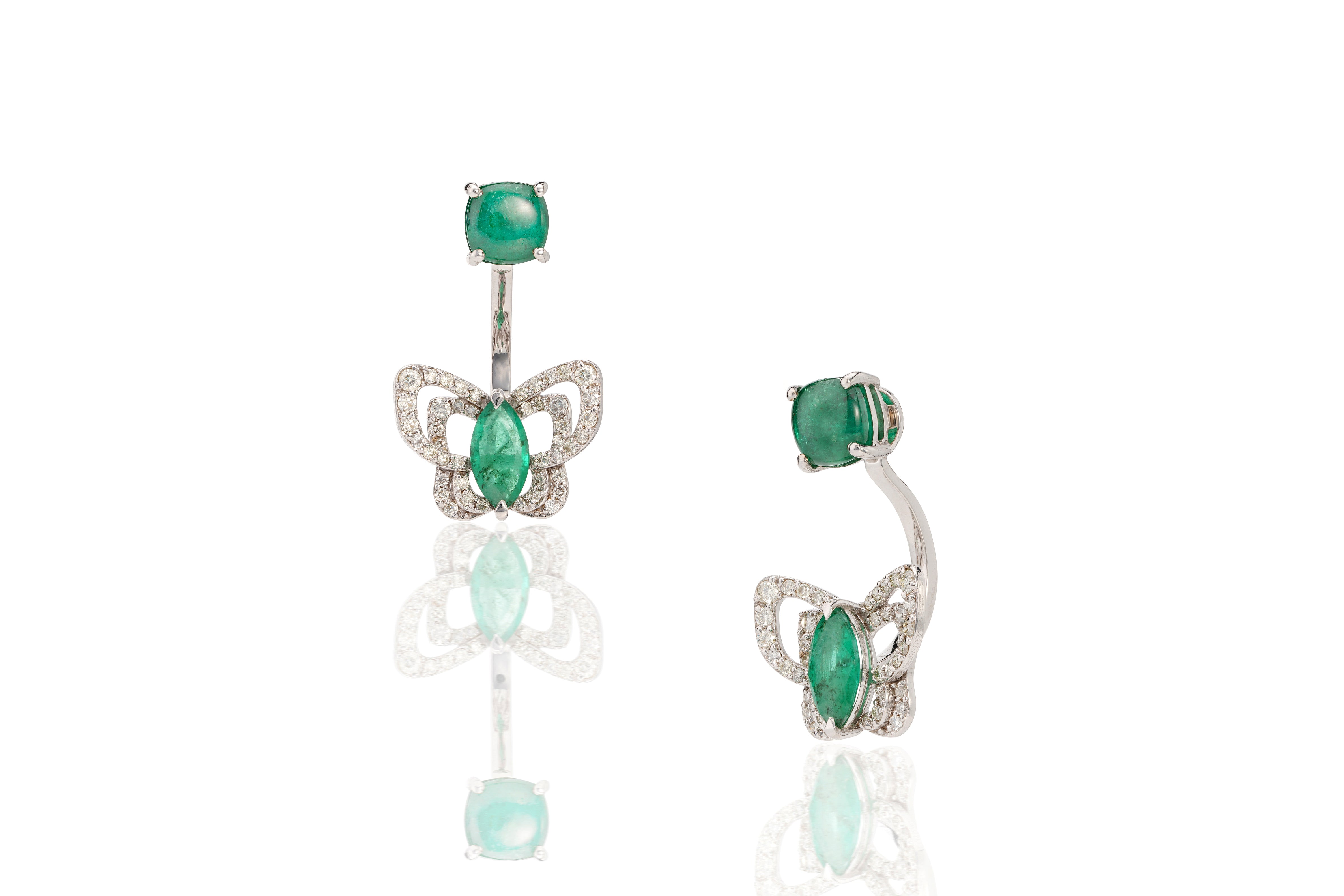 FERAL EMERALD BUTTERFLY EARRING