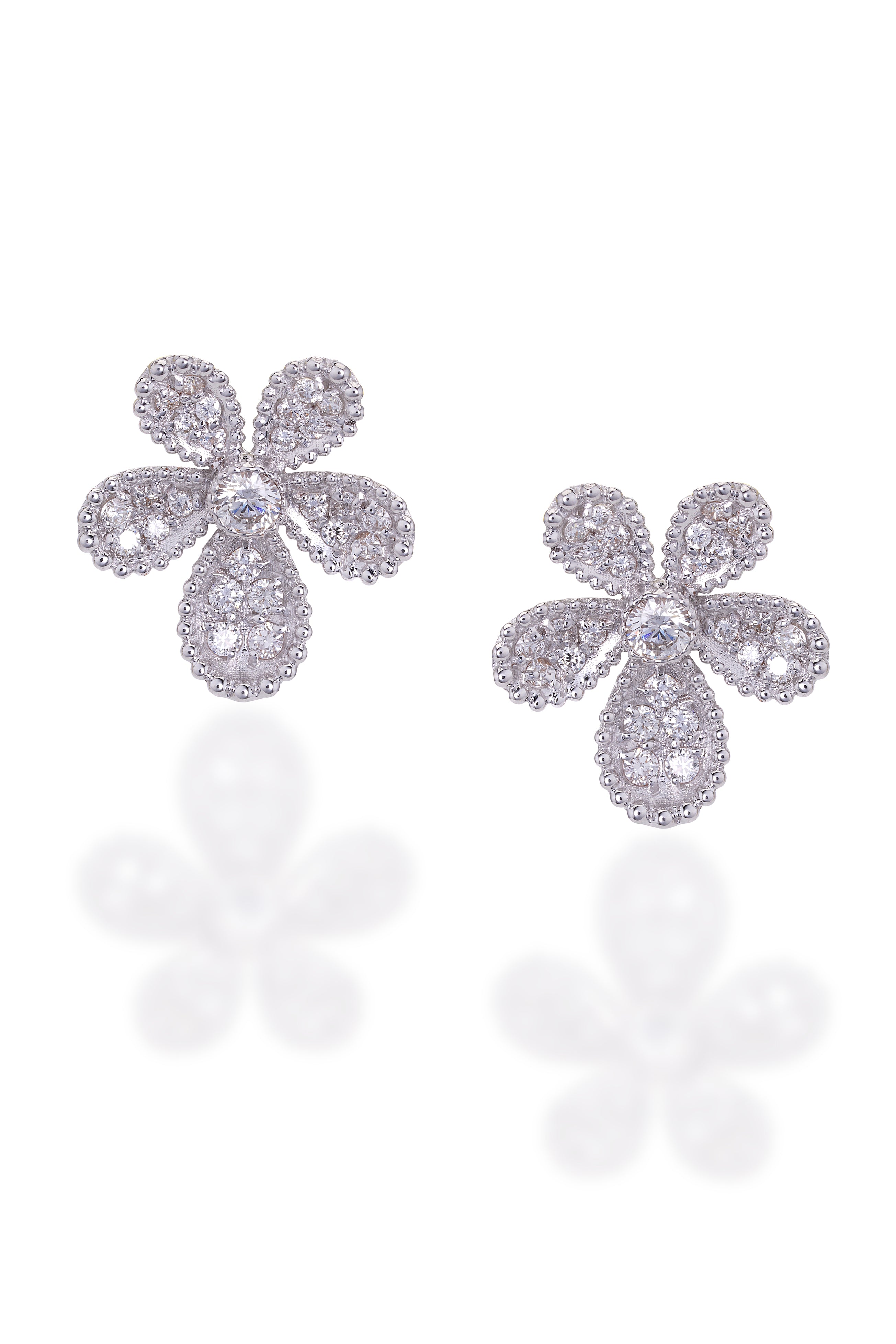 JASMINE WHITE GOLD EARRING