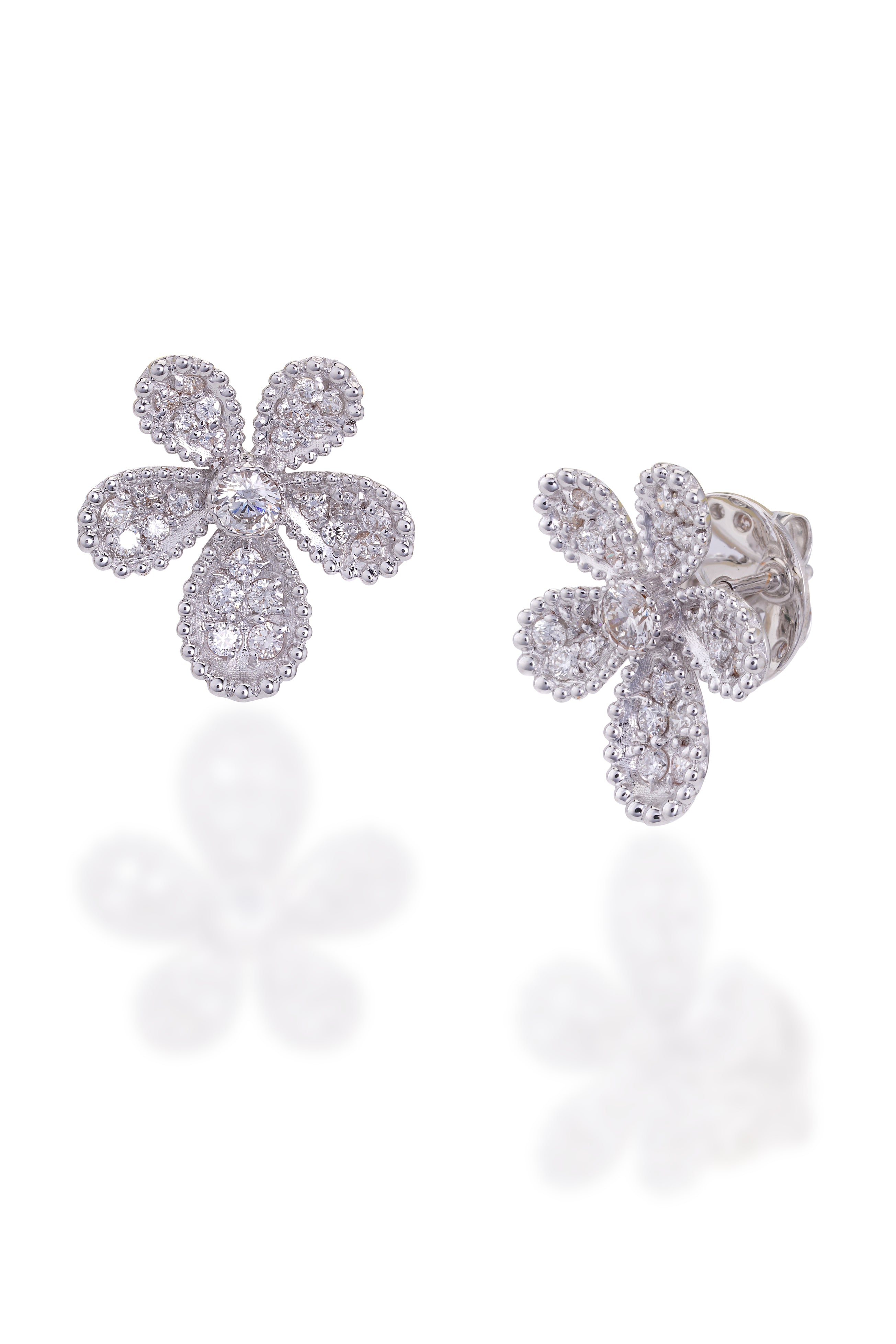 JASMINE WHITE GOLD EARRING