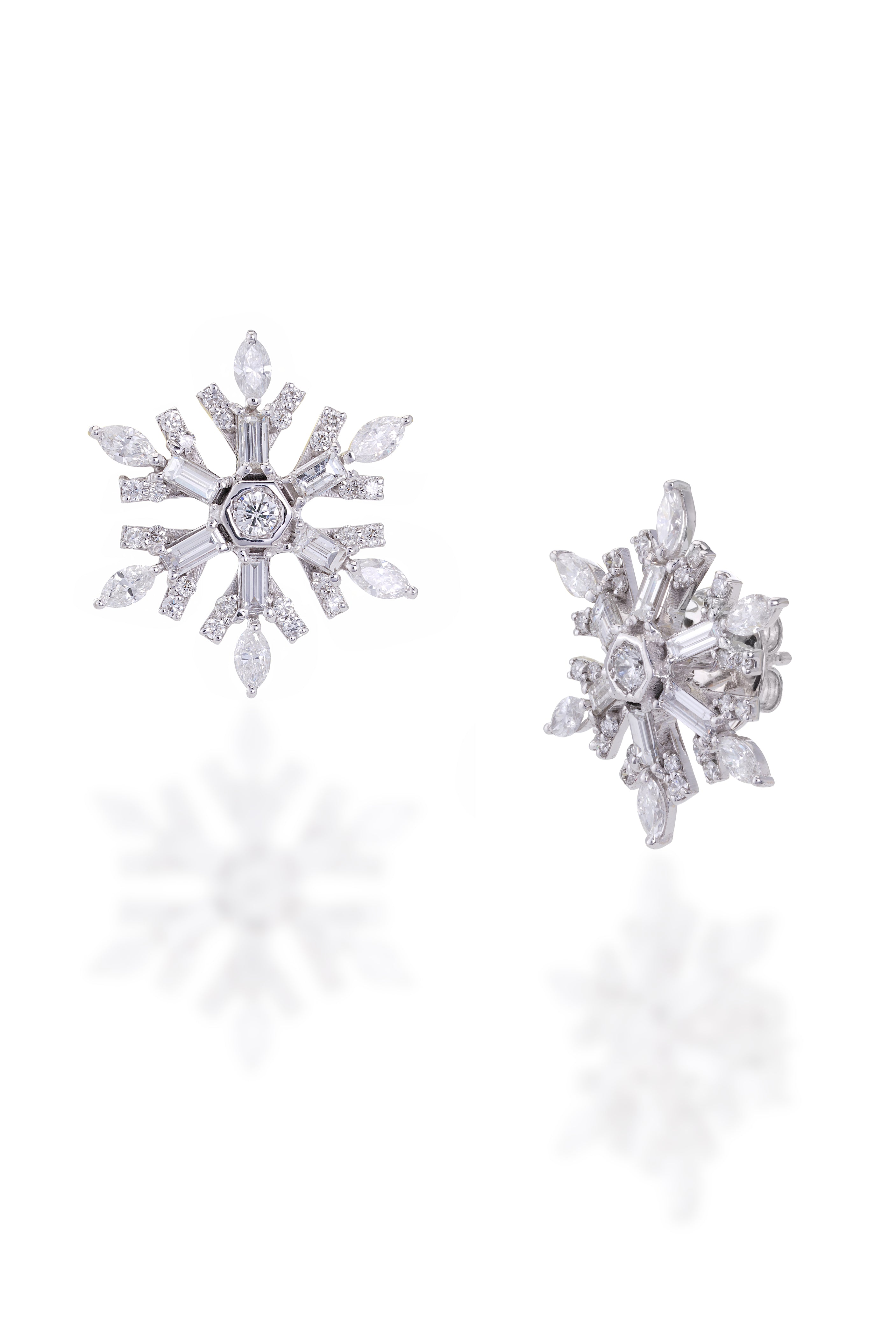 ASTERICA SNOW FLAKE EARRING