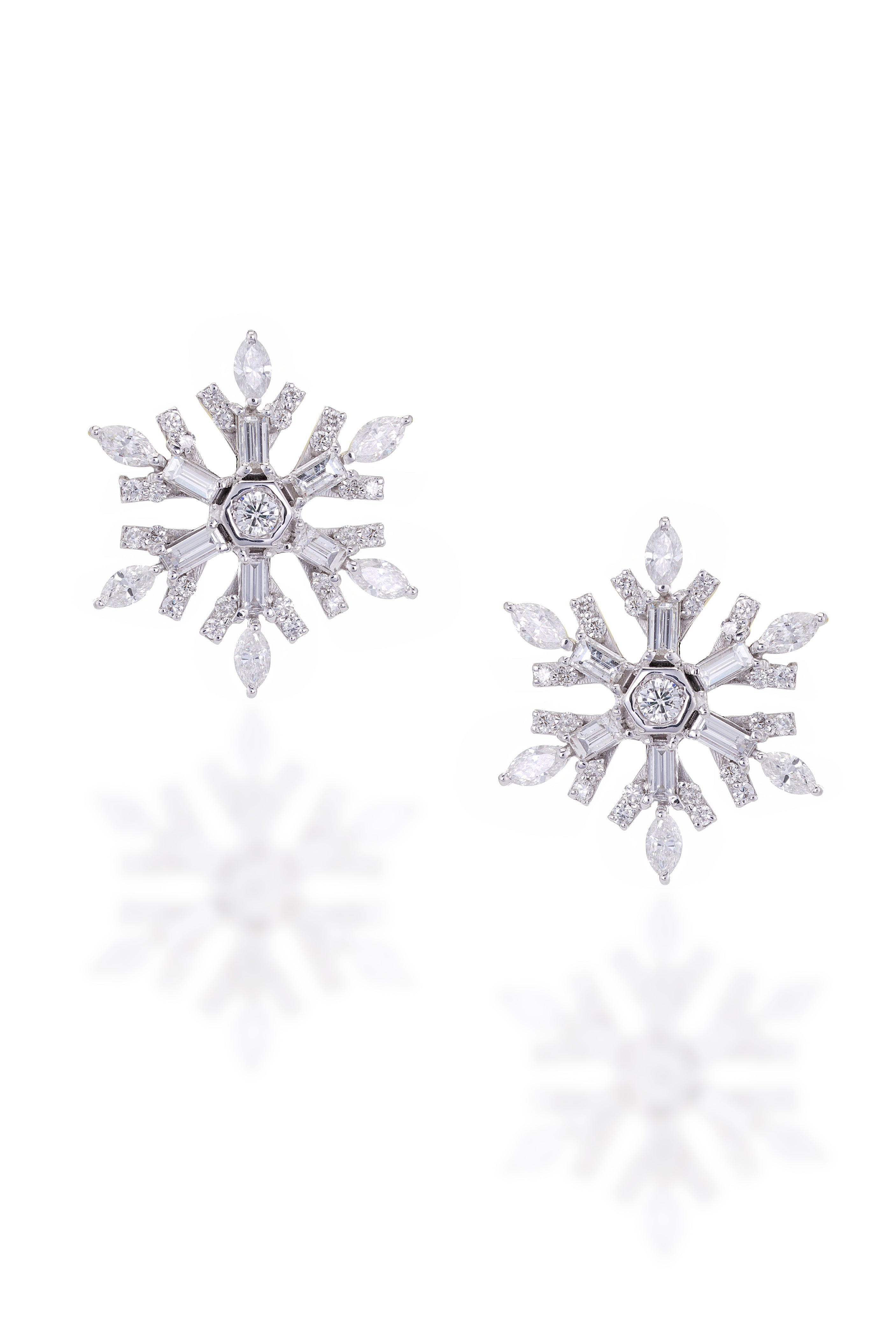 ASTERICA SNOW FLAKE EARRING