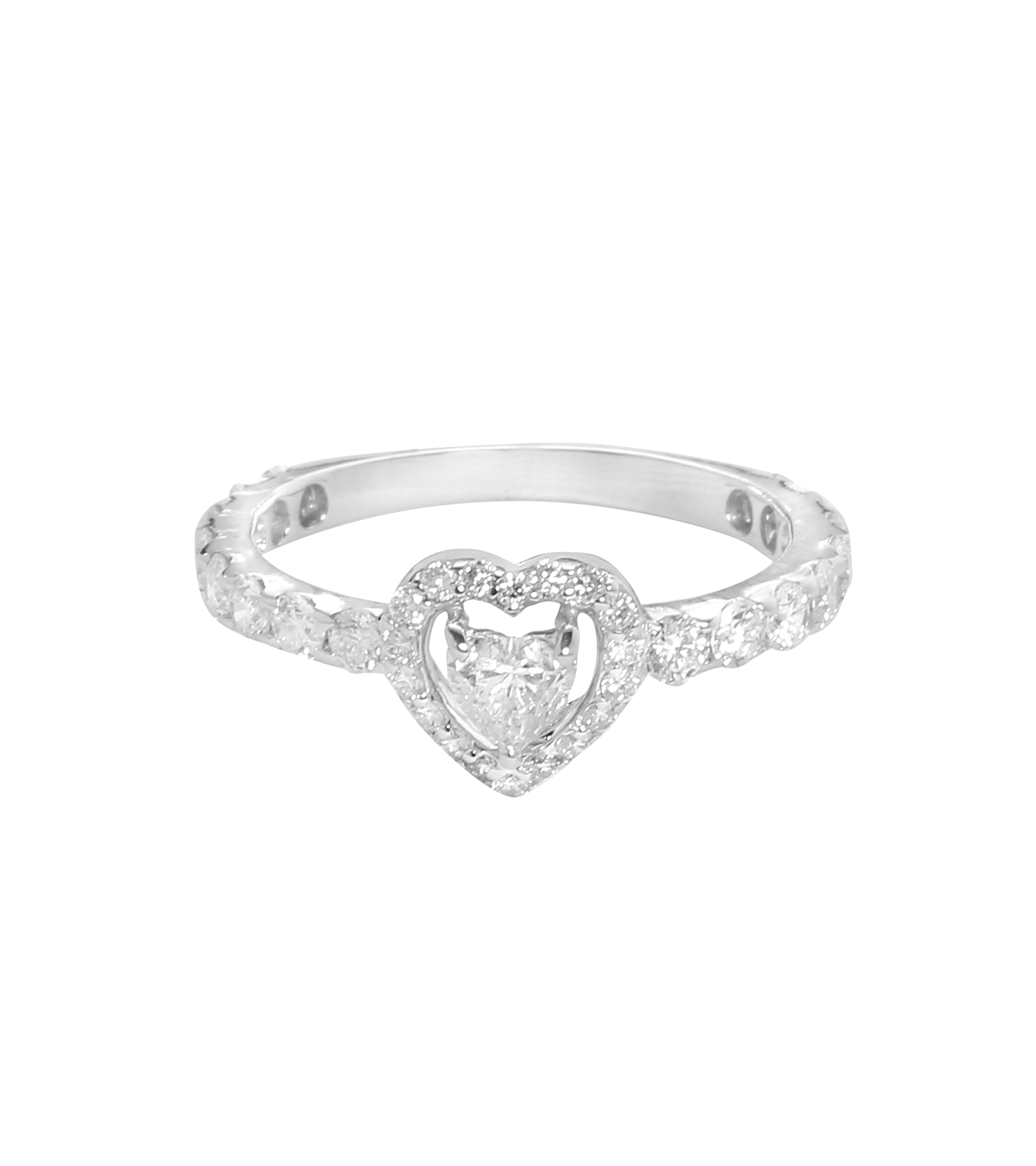 ASTERICA HEART SOLITAIRE RING