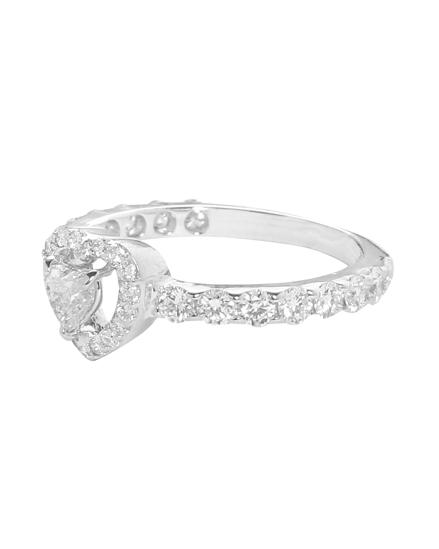 Asterica Heart Solitaire Ring