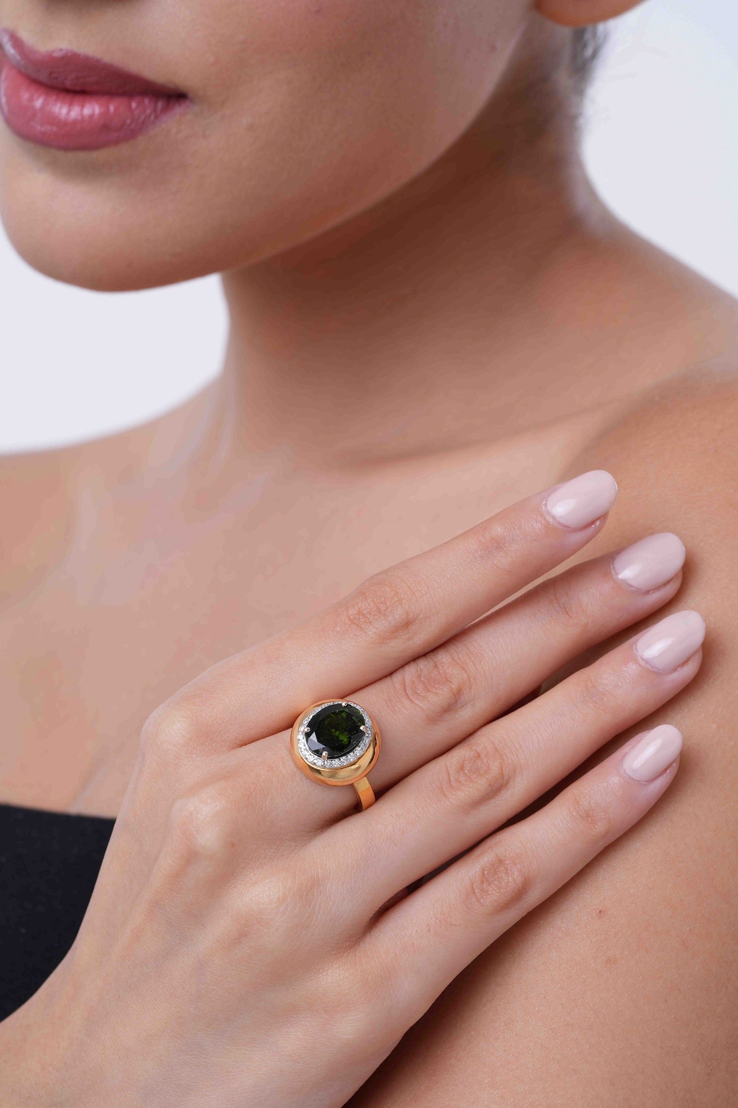 BUBBLE GREEN QUARTZ RING