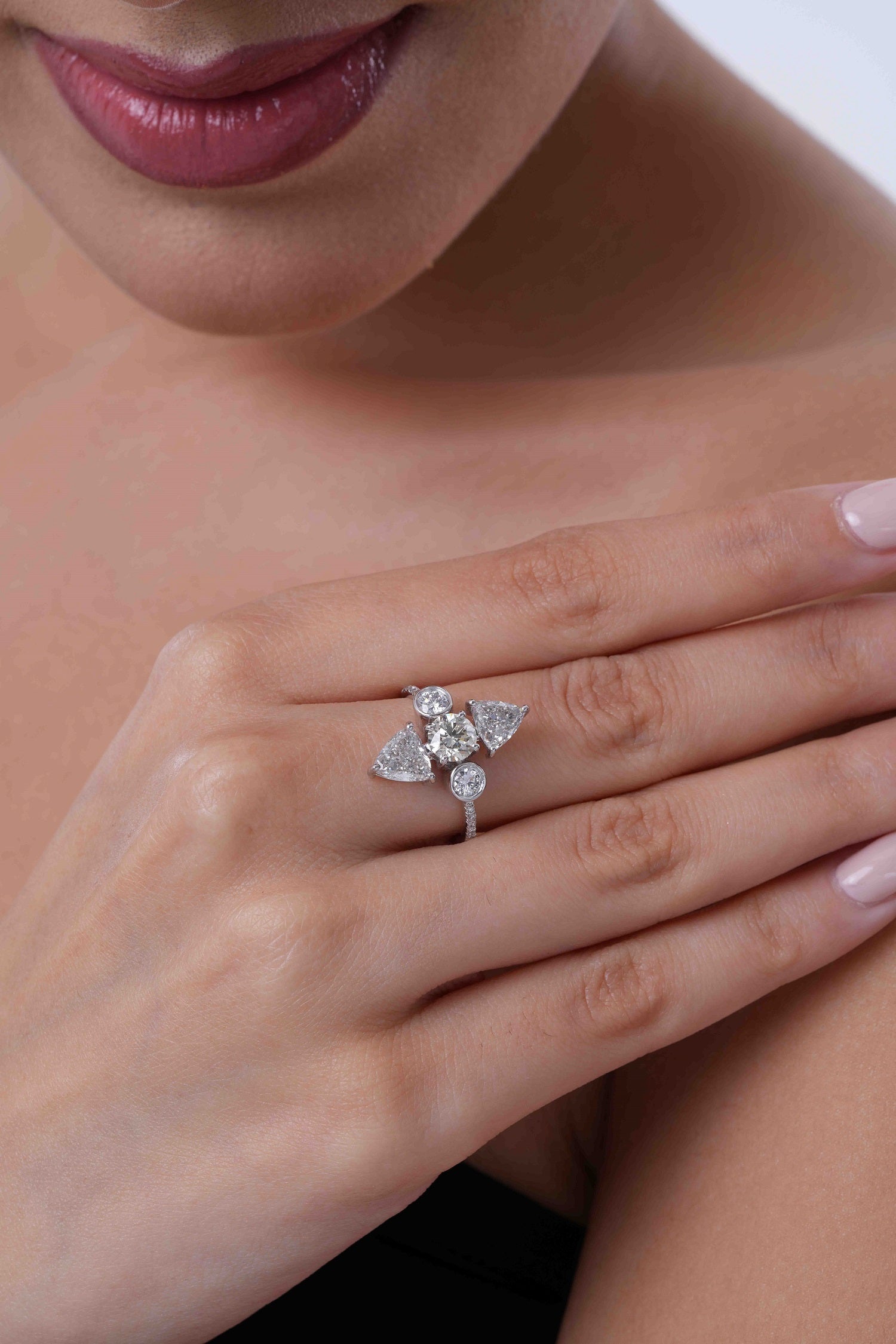 Asterica Double Spade Ring