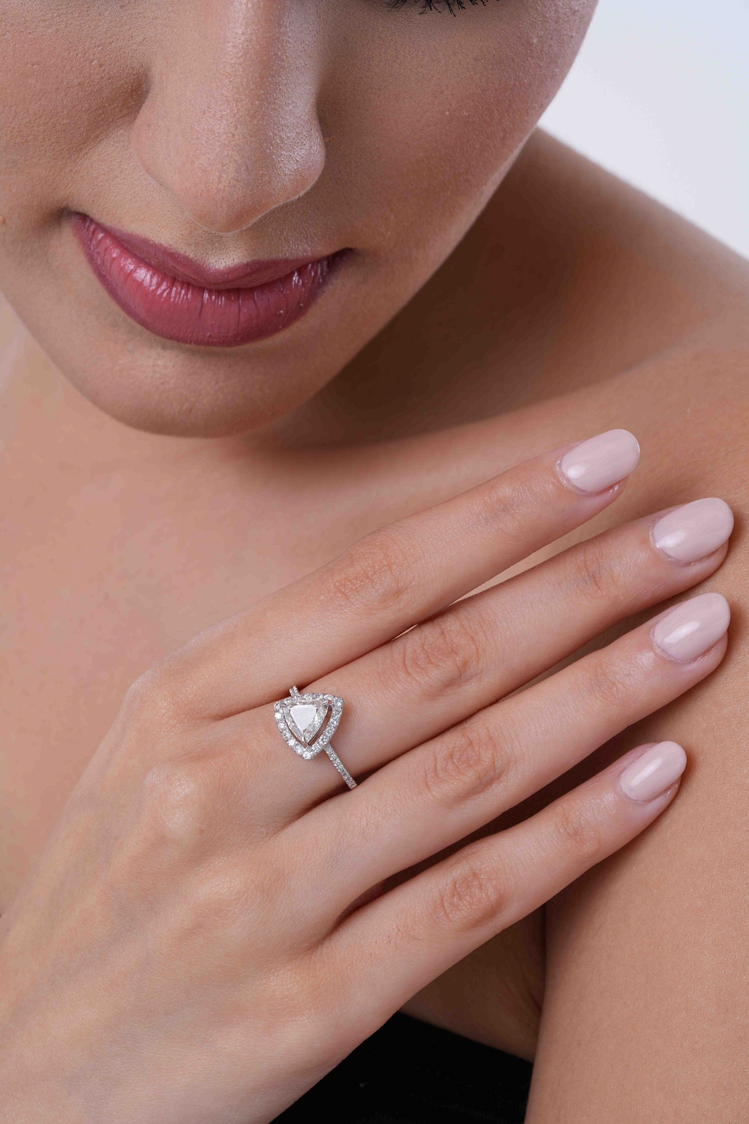 ASTERICA TRILLION SOLITAIRE RING