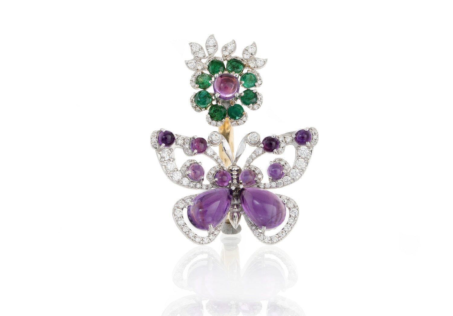 Feral Double Finger Butterfly Ring