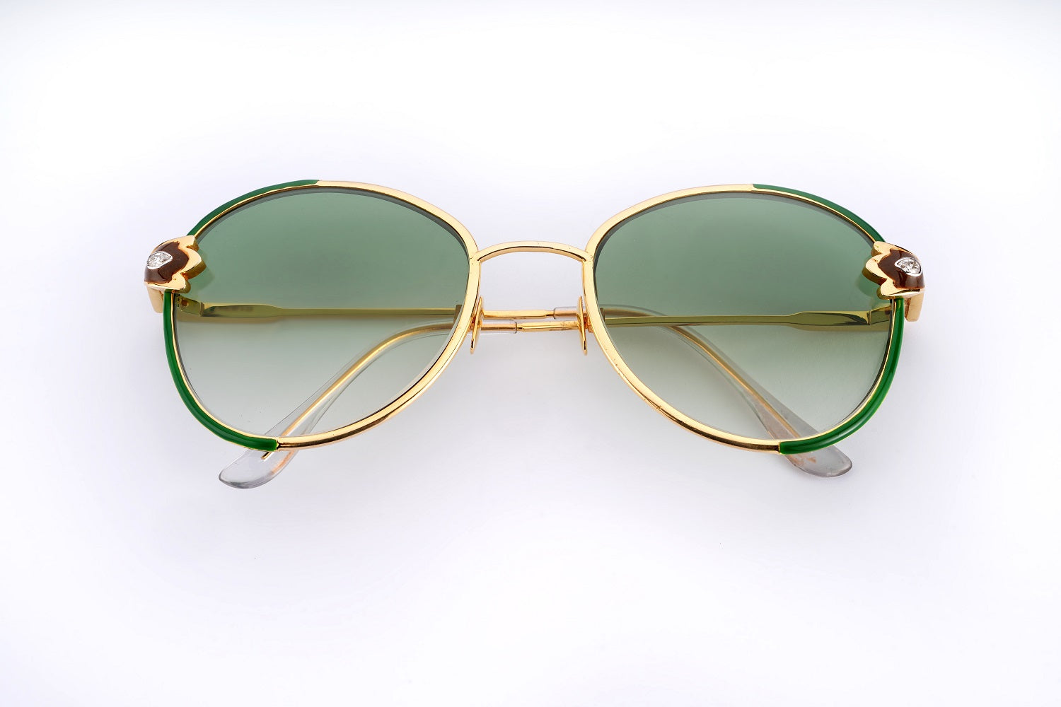 AURA GREEN ENAMEL GLASSES