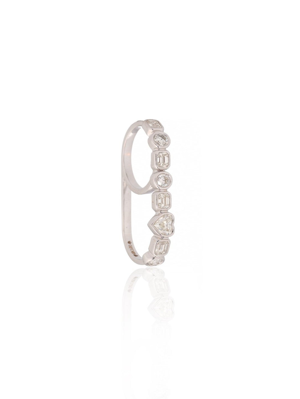 Imperial Bloom Diamond Eternity Ring in 18K white gold with natural diamonds – front view