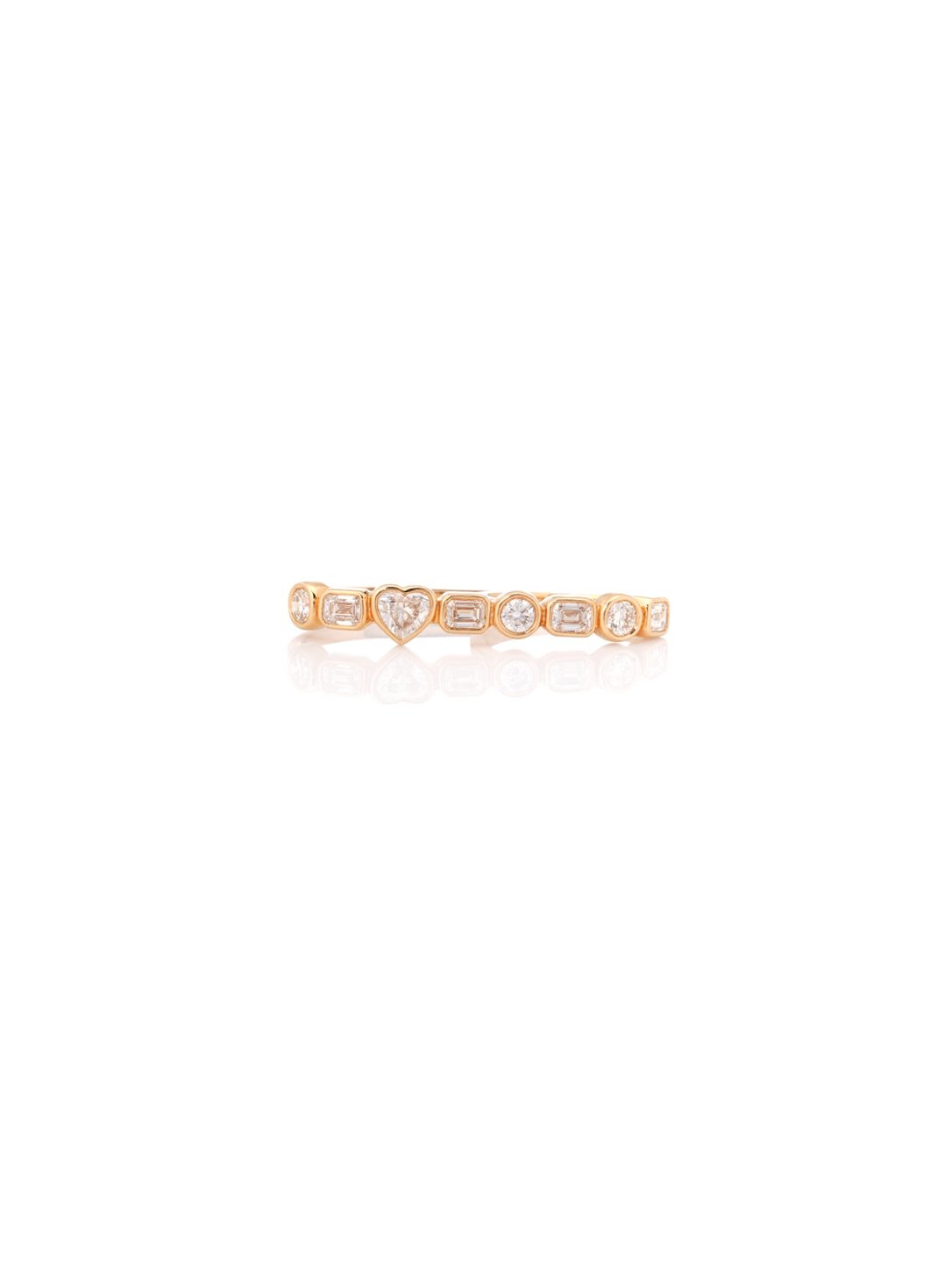 Infinity Luxe Diamond Wrap Ring in 18K rose gold with natural diamonds – front view
