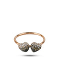 Amour Duet Twin Heart Ring
