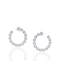 Izzari Celestine Diamond Open Hoop Earrings