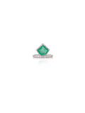 Verdant Grace Emerald Halo Ring