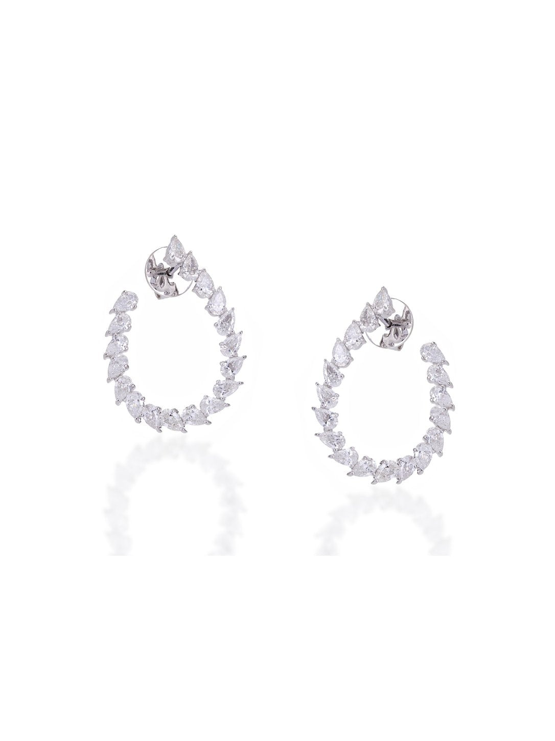 Izzari Aurelle Diamond Statement Hoop Earrings