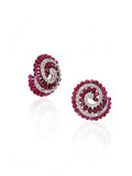 Rouge Opéra Ruby Diamond Statement Earrings in 18K Gold