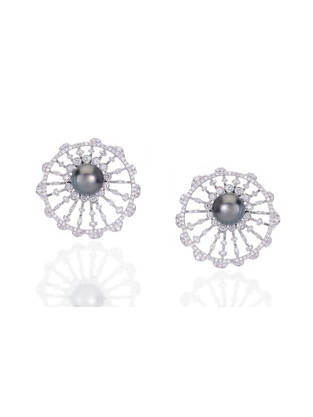 Izzari Aurora Diamond Fan Statement Earrings