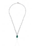 Emerald Dew Drop Diamond Necklace in 18K Gold | Luxury Fine Jewellery