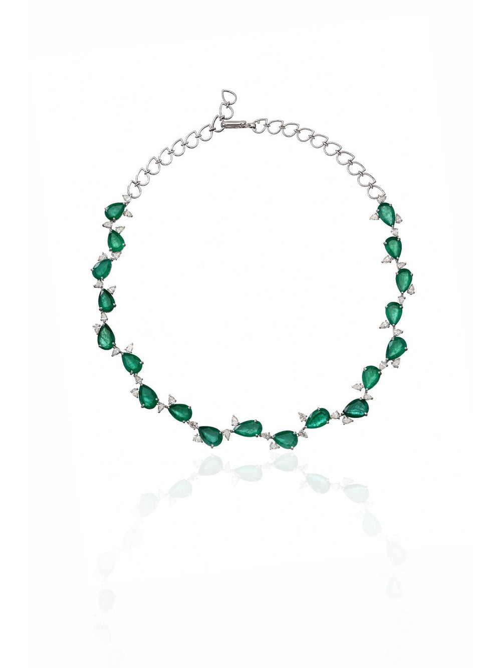 Emerald Whisper Diamond Necklace in 18K Gold | Luxury Natural Diamond Jewellery