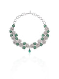 Verdelle Emerald Diamond Statement Necklace in 18K Gold | Luxury Fine Jewellery