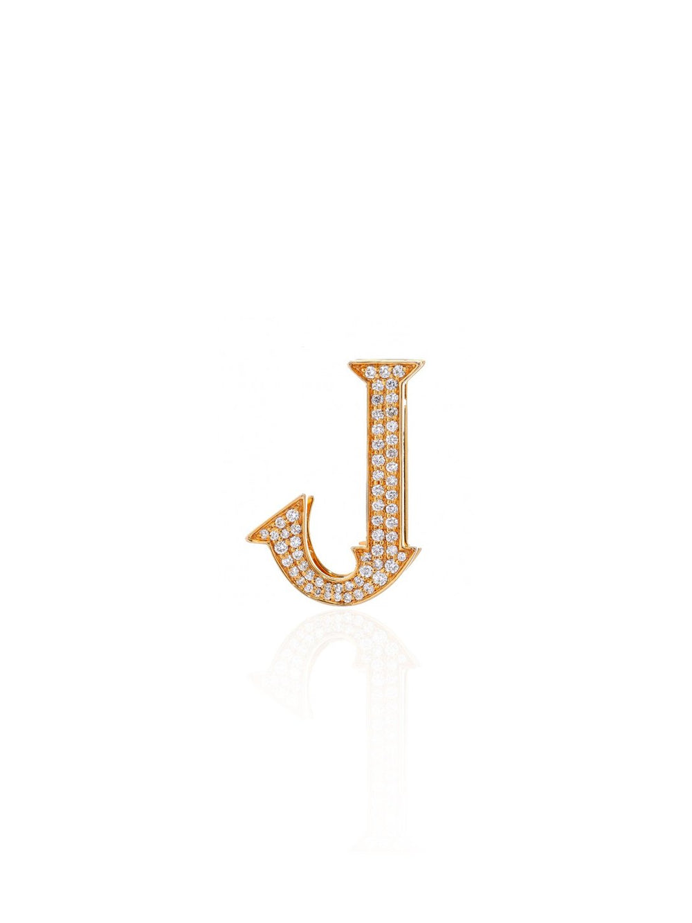 Initial J Diamond Pendant Necklace in 18K Gold | Personalized Luxury Fine Jewellery