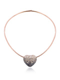 Disco Heart Ombre Diamond Necklace in 18K Gold | Luxury Heart Jewellery