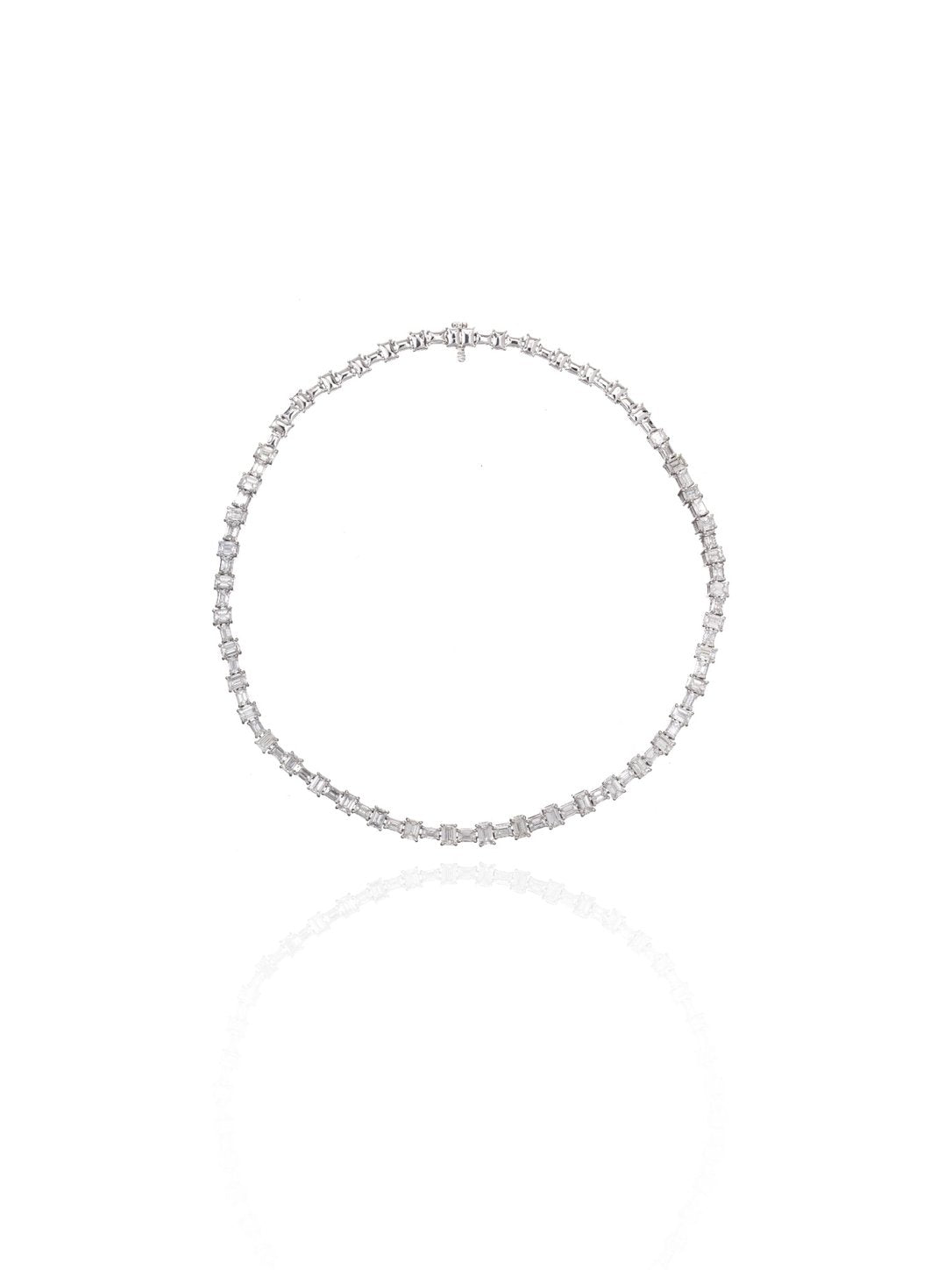 Noir Elegance Diamond Tennis Necklace in 18K Gold | Luxury Fine Jewellery