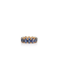 Midnight Sapphire Crown Ring in 18K yellow gold with natural blue sapphires and natural diamonds