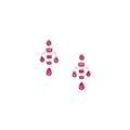 Rouge Royale Diamond & Ruby Drop Earrings in 18K Gold