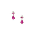 Rosé Eclipse Diamond Drop Earrings in 18K Gold