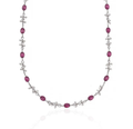Ruby Charm Diamond Station Necklace in 18K Gold | Luxury Fine Jewellery