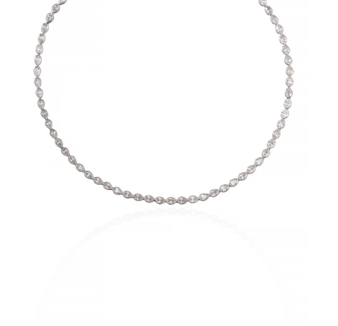 Élan Diamond Tennis Necklace in 18K Gold | Luxury Fine Jewellery
