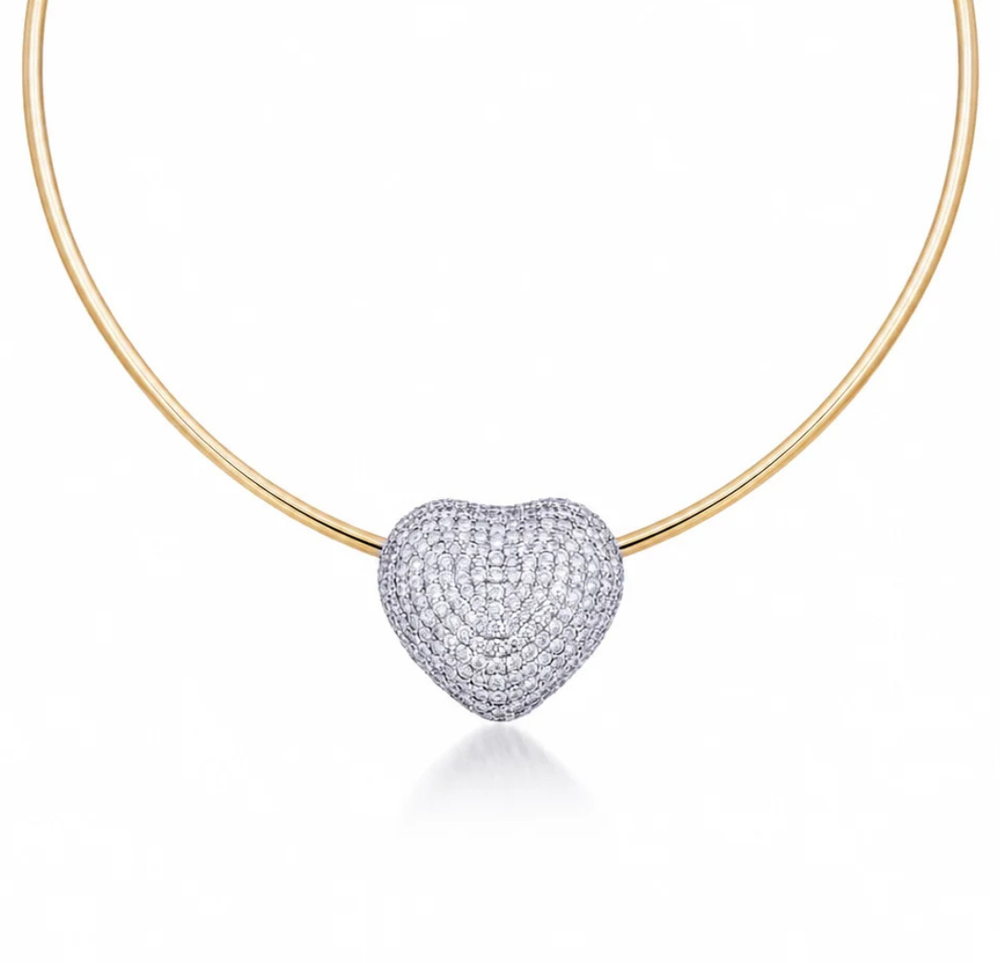 Celeste Heart Diamond Necklace in 18K Gold | Luxury Fine Jewellery