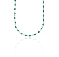 Emerald Charm Diamond Station Necklace in 18K Gold | Luxury Fine Jewellery