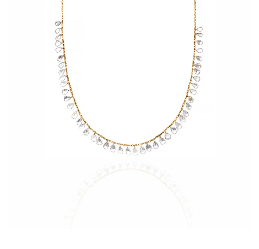 Rosé Lumière Rose Cut Diamond Necklace in 18K Gold | Luxury Fine Jewellery