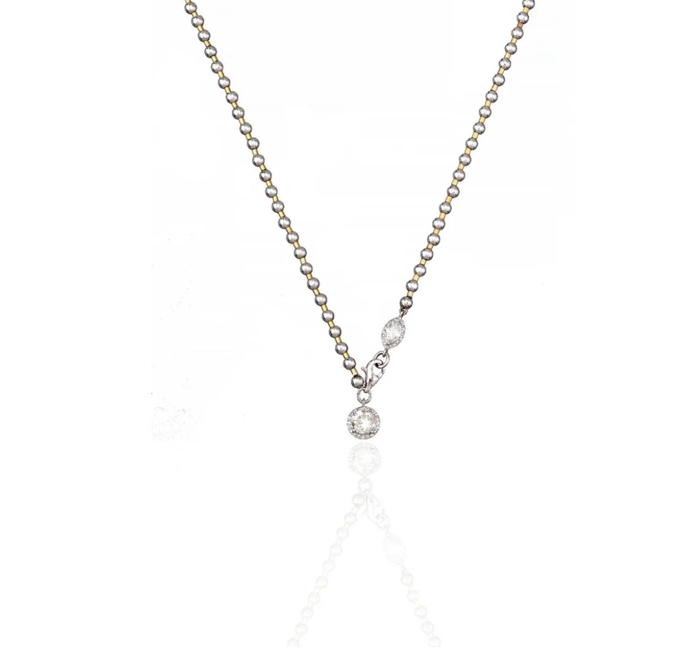Luna Solitaire Diamond Collar Necklace in 18K Gold | Luxury Fine Jewellery