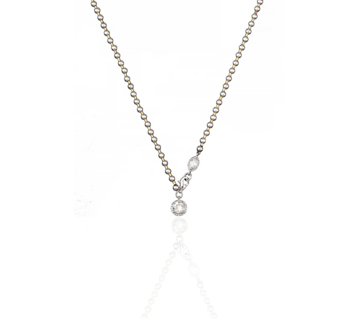 Luna Solitaire Diamond Collar Necklace in 18K Gold | Luxury Fine Jewellery