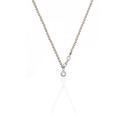 Luna Solitaire Diamond Collar Necklace in 18K Gold | Luxury Fine Jewellery