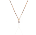 Rosé Solitaire Diamond Collar Necklace in 18K Gold | Luxury Fine Jewellery