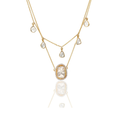 Izzari Celeste Layered Diamond Necklace in 18K Gold