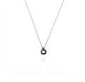 Minimal Diamond Circle Pendant Necklace in 18K Gold