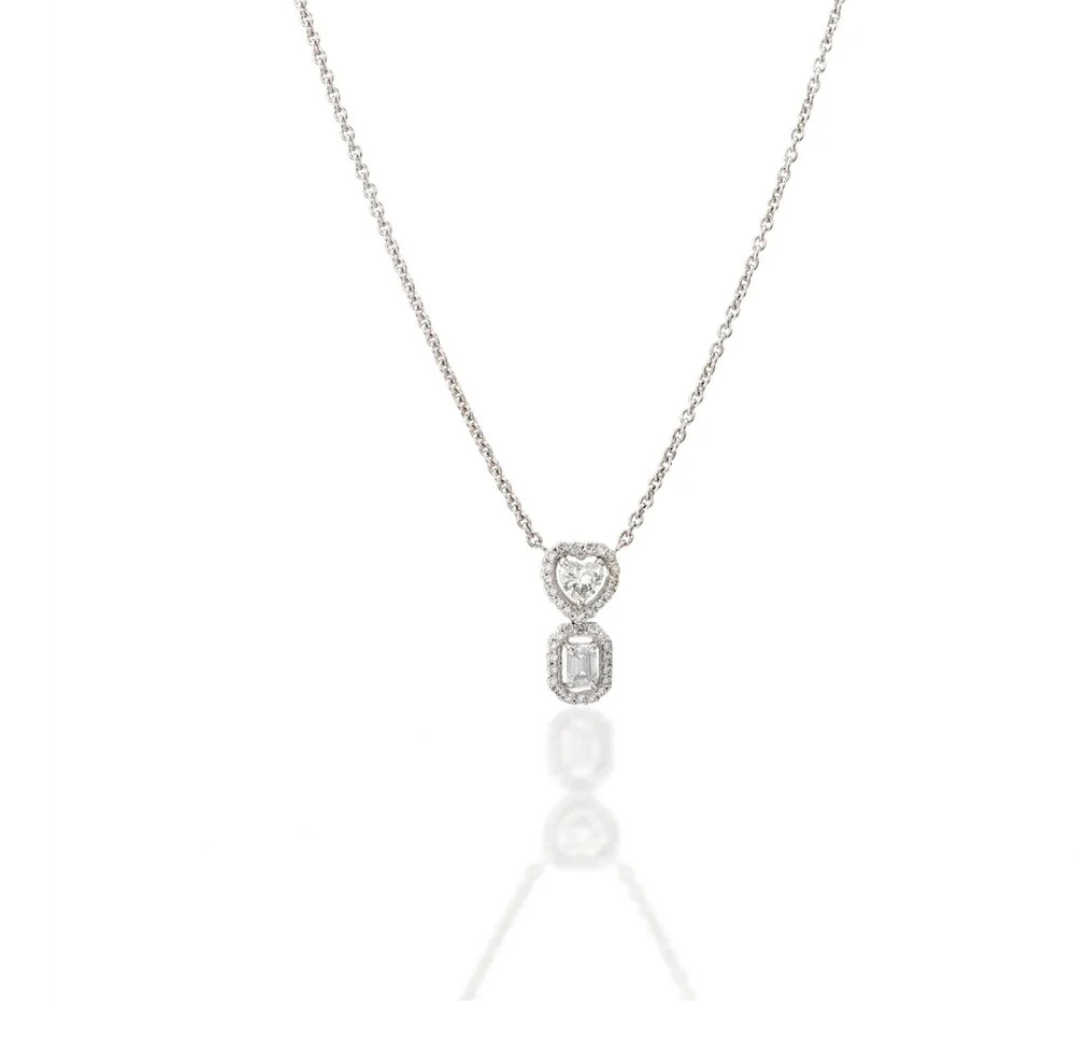 Minimal Diamond Pendant Necklace in 14K Gold