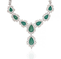 Imperial Diamond Waterfall Statement Necklace in 18K Gold | Luxury High Jewellery